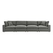 contemporary white leather sectional Modway Furniture Sofas and Armchairs Gray