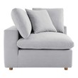 fabric couch Modway Furniture Sofas and Armchairs Light Gray