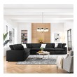 chaise small sofa Modway Furniture Sofas and Armchairs Black