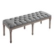 black padded storage bench Modway Furniture Benches and Stools Light Gray