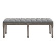 black padded storage bench Modway Furniture Benches and Stools Light Gray