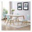 comfortable dining table set Modway Furniture Dining Chairs Light Blue
