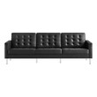 sectional with storage chaise Modway Furniture Sofas and Armchairs Silver Black