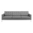 gray and black sectional couch Modway Furniture Sofas and Armchairs Silver Gray