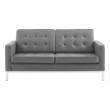 green couch sectional Modway Furniture Sofas and Armchairs Silver Gray