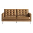 best leather sectional with chaise Modway Furniture Sofas and Armchairs Sofas and Loveseat Silver Tan