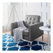 chairs living room accent Modway Furniture Sofas and Armchairs Chairs Silver Gray
