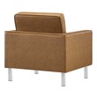 comfortable accent chair for bedroom Modway Furniture Sofas and Armchairs Silver Tan