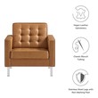 comfortable accent chair for bedroom Modway Furniture Sofas and Armchairs Silver Tan