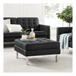 storage storage benches Modway Furniture Sofas and Armchairs Ottomans and Benches Silver Black