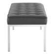 leather shoe bench Modway Furniture Benches and Stools Ottomans and Benches Silver Gray