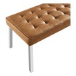 accent ottoman bench Modway Furniture Benches and Stools Ottomans and Benches Silver Tan