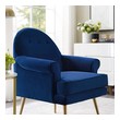 leather lounge chair recliner Modway Furniture Sofas and Armchairs Chairs Navy