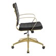 black office chair no wheels Modway Furniture Office Chairs Office Chairs Gold Black