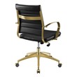 black office chair no wheels Modway Furniture Office Chairs Office Chairs Gold Black