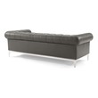 love seat chaise sectional Modway Furniture Sofas and Armchairs Gray