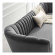 black velvet loveseat Modway Furniture Sofas and Armchairs Gray