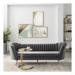 black velvet loveseat Modway Furniture Sofas and Armchairs Gray