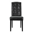 dark wood dining table and chairs Modway Furniture Dining Chairs Black