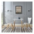 white dining table with blue chairs Modway Furniture Dining Chairs White