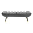 tufted leather storage bench Modway Furniture Benches and Stools Gray