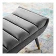 tufted leather storage bench Modway Furniture Benches and Stools Gray