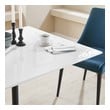 circle dining table set for 4 Modway Furniture Bar and Dining Tables Black White