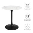 white round kitchen table set Modway Furniture Bar and Dining Tables Black White