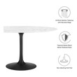 marble dining table and 4 chairs Modway Furniture Bar and Dining Tables Black White