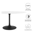 white counter height table and chairs Modway Furniture Bar and Dining Tables Black White