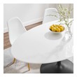 white counter height table and chairs Modway Furniture Bar and Dining Tables Black White
