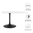 on the dining table Modway Furniture Bar and Dining Tables Black White