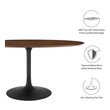clear dining room table Modway Furniture Bar and Dining Tables Black Walnut