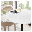 square glass counter height table Modway Furniture Bar and Dining Tables Black White