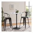 bar table 3 piece set Modway Furniture Bar and Dining Tables Black White