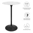 outdoor bar table small Modway Furniture Bar and Dining Tables Black White