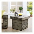 outdoor furniture and fire pit Modway Furniture Bar and Dining Light Gray