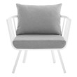 cream and gold accent chair Modway Furniture Bar and Dining White Gray