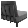 brown chair leather Modway Furniture Bar and Dining Gray Charcoal