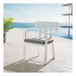 modern dining chairs set of 2 Modway Furniture Bar and Dining White Gray