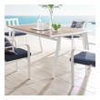 counter height pedestal table Modway Furniture Bar and Dining White Natural