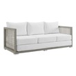 4 piece patio sectional Modway Furniture Sofa Sectionals Gray White