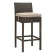grey velvet bar stools set of 2 Modway Furniture Bar and Dining Brown Beige