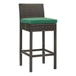 black bar stools with arms Modway Furniture Bar and Dining Brown Green