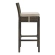 oak swivel bar stools with backs Modway Furniture Bar and Dining Brown Beige