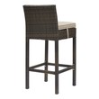 oak swivel bar stools with backs Modway Furniture Bar and Dining Brown Beige