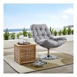 chair brown leather Modway Furniture Daybeds and Lounges Light Gray Gray
