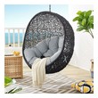 small casual chairs for living room Modway Furniture Daybeds and Lounges Black Gray