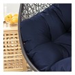 modern accent chair black Modway Furniture Daybeds and Lounges Black Navy