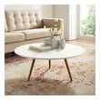 grey and wood side table Modway Furniture Tables Walnut White